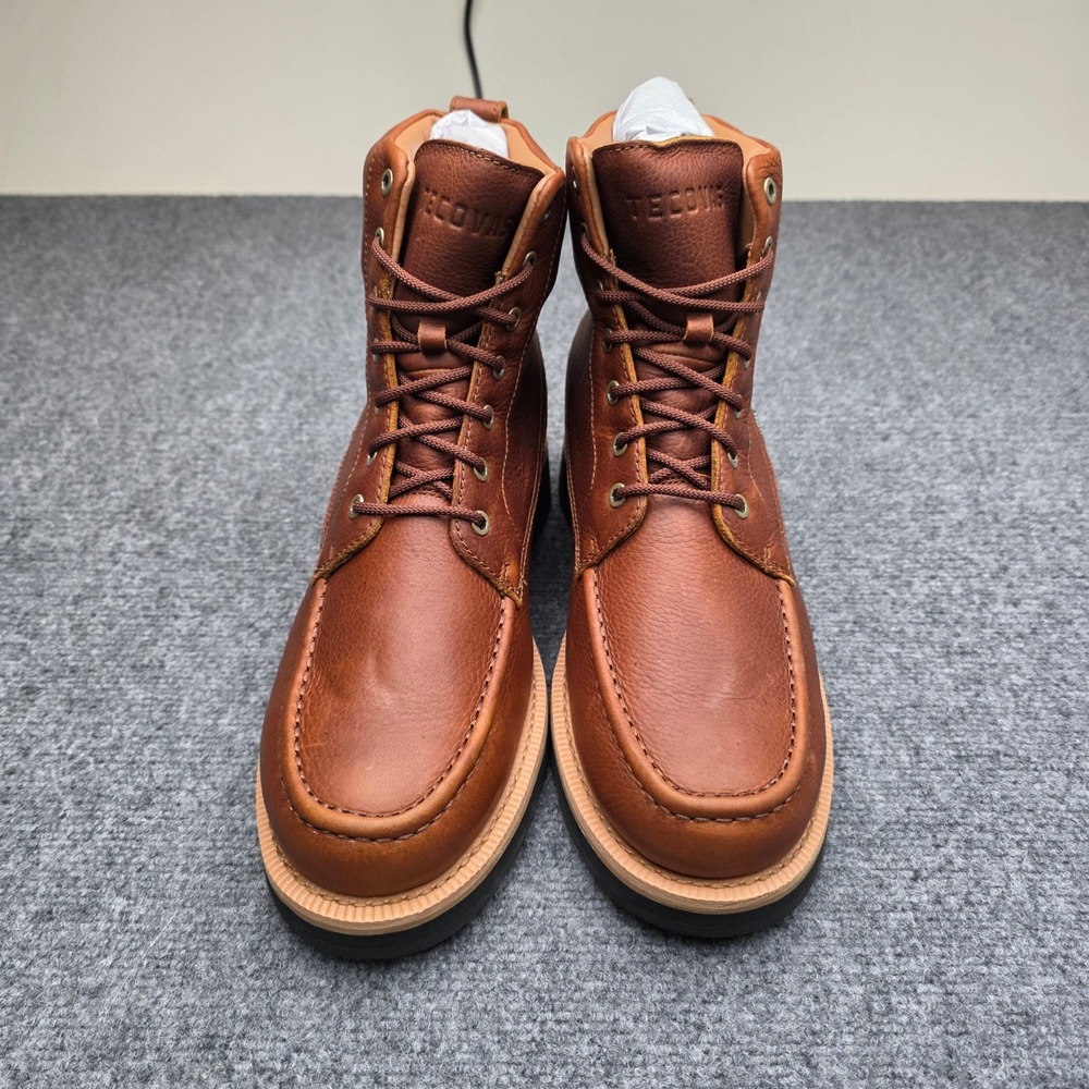 Tecovas The Rugged Moc Boots Saddle WP Cowhide Men's 11 D Brown Leather - Picture 2 of 9
